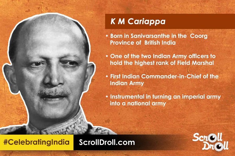 K M Cariappa- Heroes from Karnatak