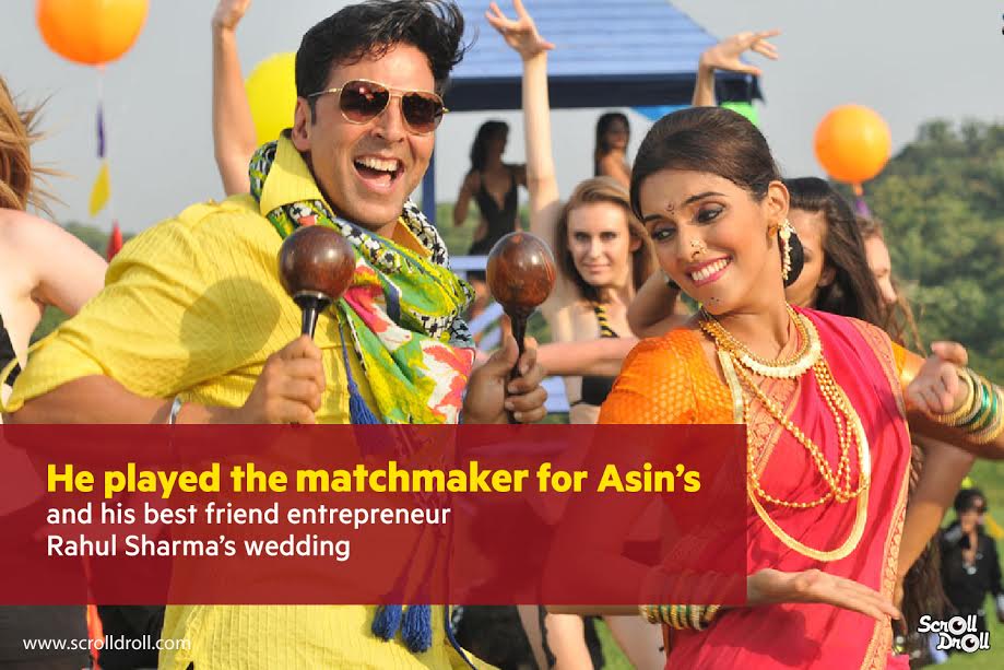 he played the matchmaker for Asin's