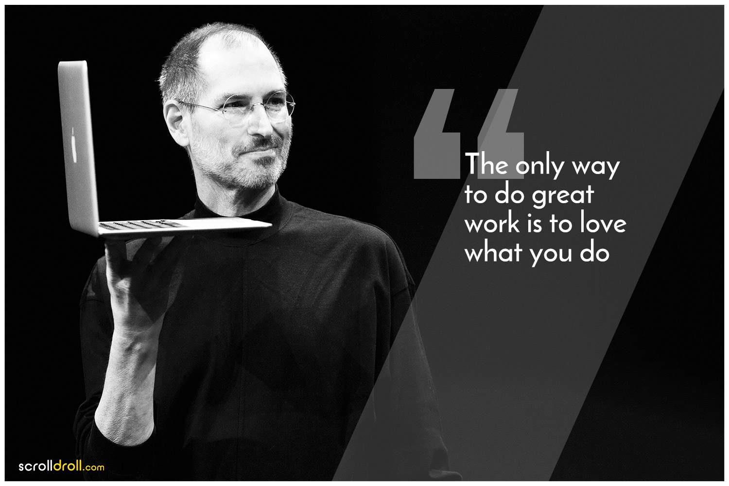 -Steve Jobs Quotes- The only way to do great work is to love what to do 