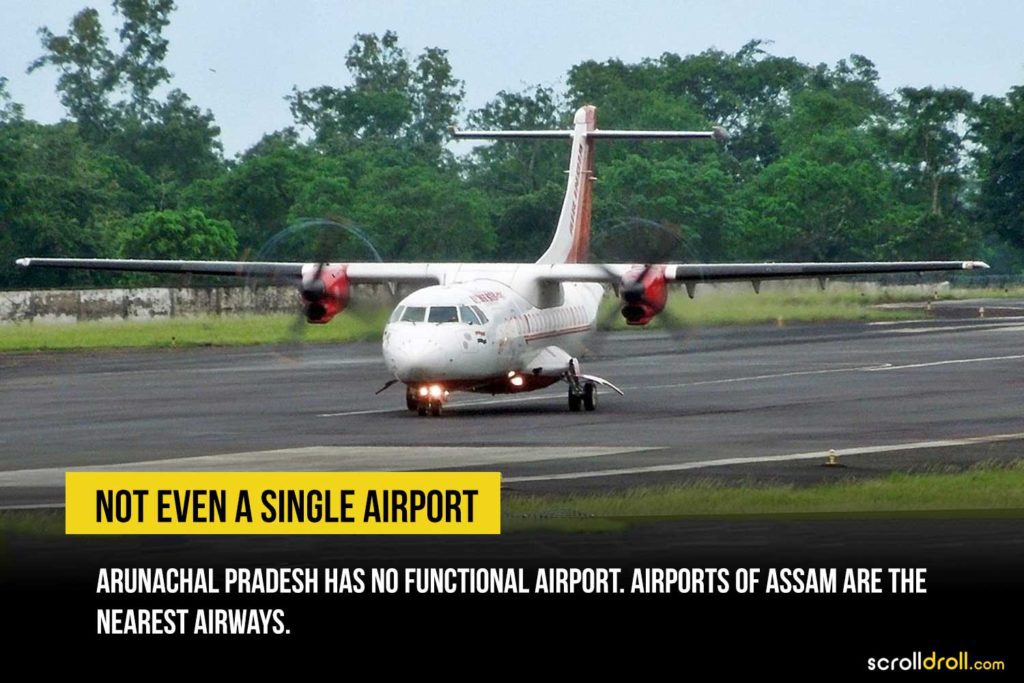 arunachal pradesh has no functional airport