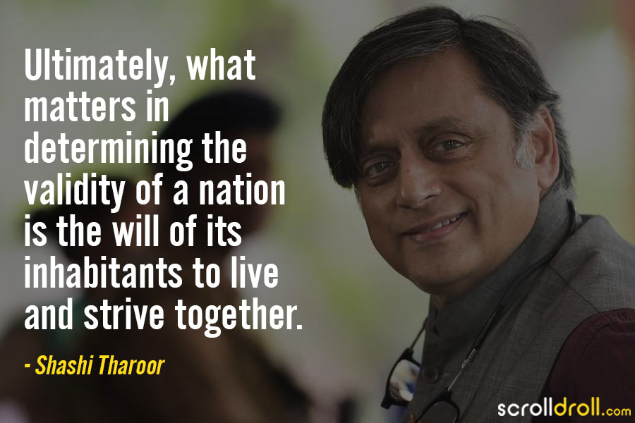 30 Powerful Shashi Tharoor Quotes About The Idea India