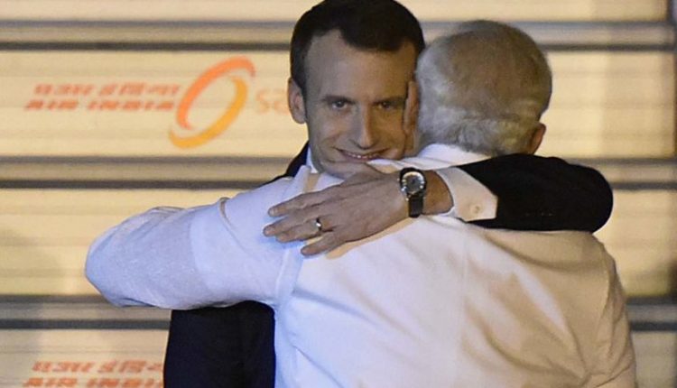 Narendra-Modi-Meme-Templates-Emmanuel-Macron-Hug