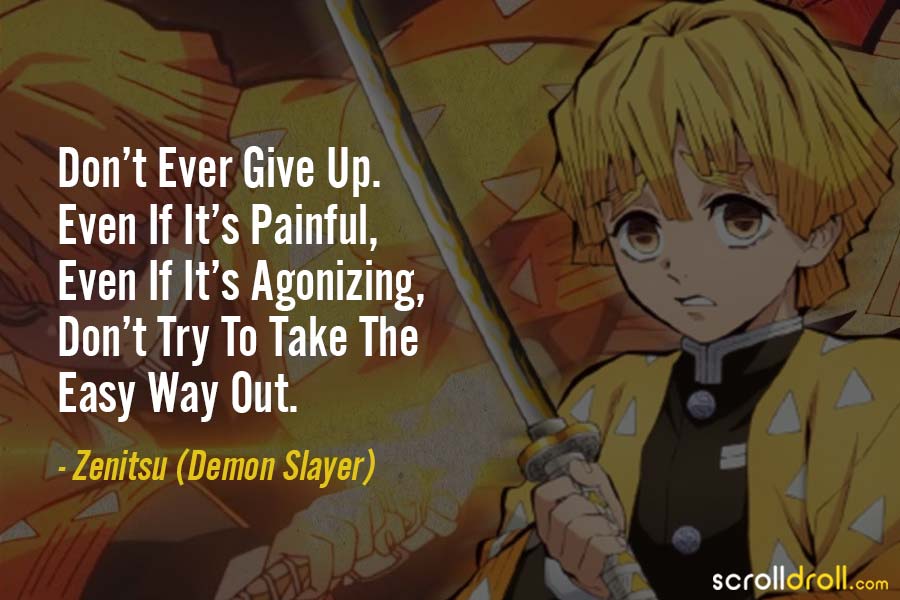 YourCanvas - Demon Slayer Character Quotes | Anime Framed Poster | (Black  Framed 10×13 inches, Zenitsu Agatsuma Quote) : Amazon.in: Home & Kitchen