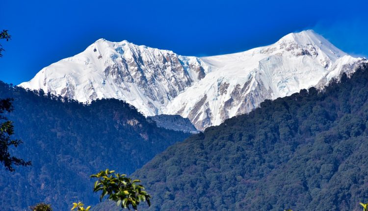 Sikkim Snow Yuksom Summit Mountains Forest