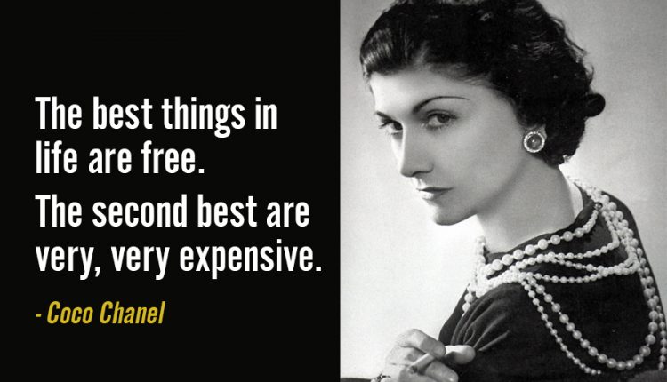 Fashion Changes but Style Endure - Coco Chanel - Inspirational Wall Quotes  - 36x17 Peel'N'Stick Wall Art B&W