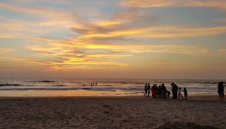 Evening Golden Beach Sunset