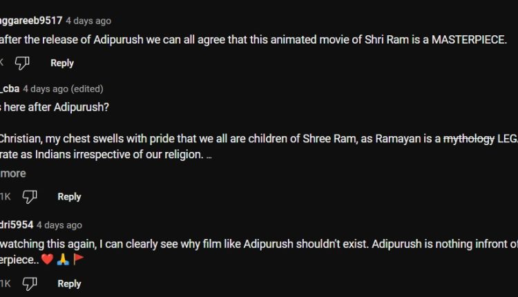 Adipurush – Ramayana Legend of Price Rama -Comments