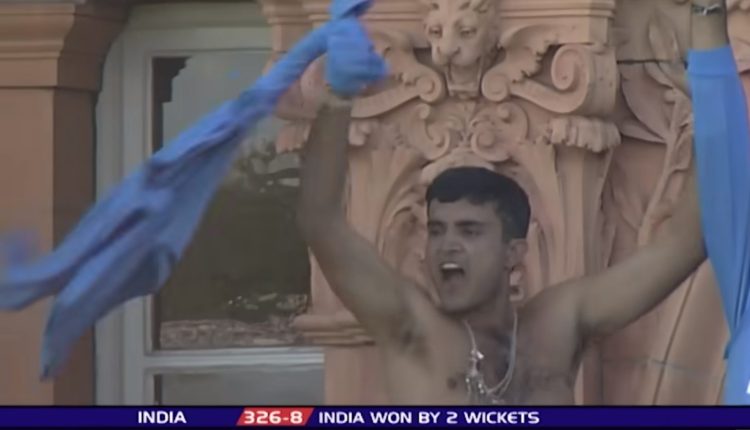 Ganguly Lords Shirtless – 2002-England-Natwest
